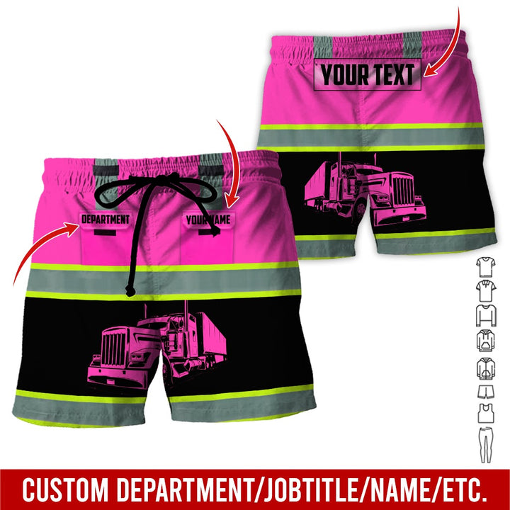 Pocket - Personalized Name And Color Semi Truck Uniform All Over Printed Clothes AD191