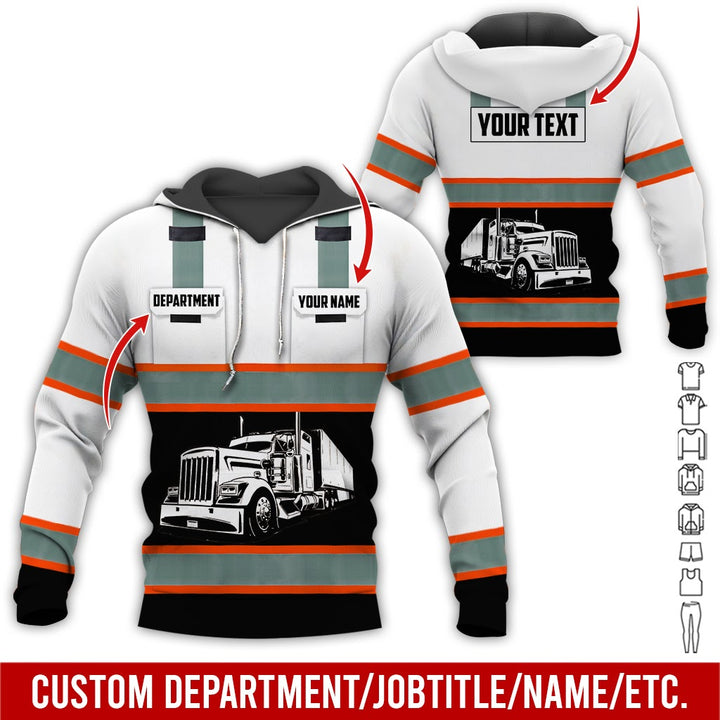 Pocket - Personalized Name And Color Semi Truck Uniform All Over Printed Clothes AD191