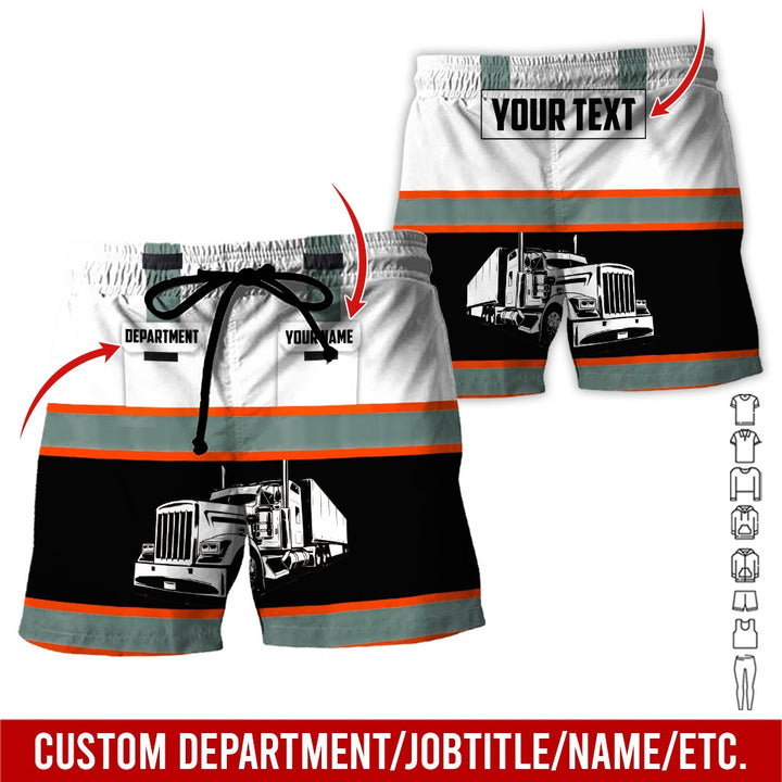 Pocket - Personalized Name And Color Semi Truck Uniform All Over Printed Clothes AD191