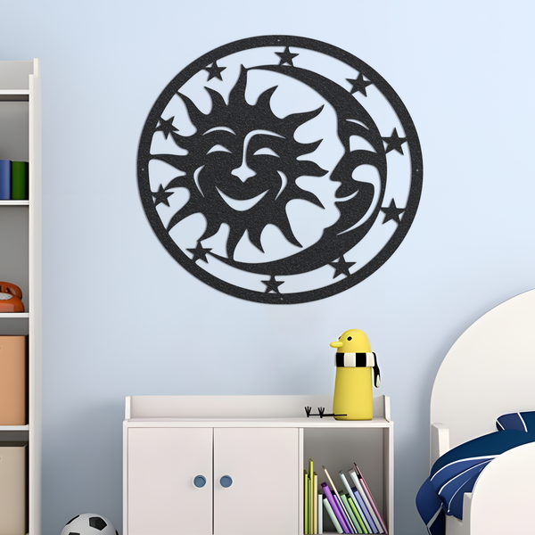 Metal Sun Moon | Sun And Moon Sign Metal Art Wall Decor | Sun Moon Wall Art House Warming Gift | Sun And Moon Wall Hanging