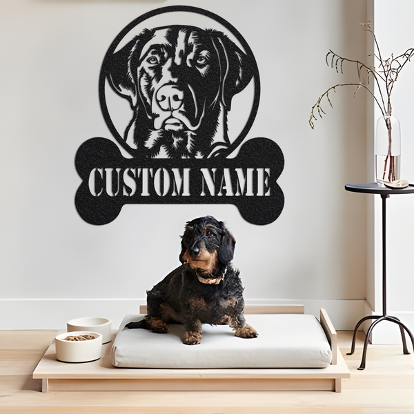 Custom Chesapeake Bay Retriever Metal Sign with Led Light, Chesapeake Bay Retriever Owner, Retriever Dog Gift, Dog Welcome Sign Wall Decor