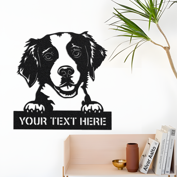 Brittany Spaniel Metal Sign,  Dog Leash ,Pet Lover Gift, Dog Wall Decor