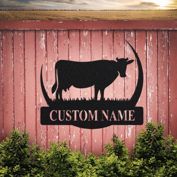 Custom Cow Metal Wall Sign-Personalized Cow Metal Wall Art-Cow Metal Wall Decor-Cow Farm Signs-Cow Door Hanger-Gift For Farmers-Cow Led Art