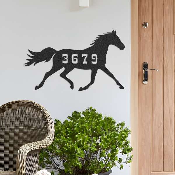 Metal Horse Address Sign, Custom Address Sign, Metal Horse Sign, Address Sign, Address Numbers, Personal Address Sign