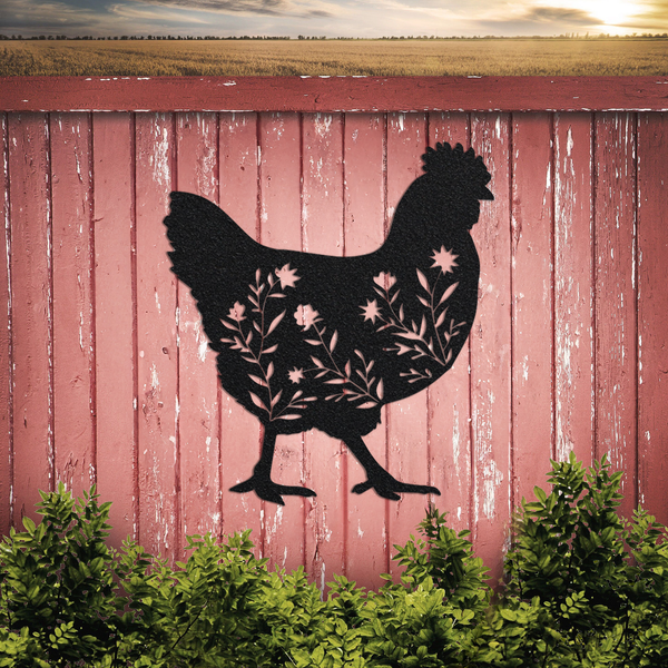 Chicken Metal Sign,Chicken Coop Wall Decor,Chicken Wall Art,Hen House Decor,Farm Wall Hanging,Metal Farm Sign,Farm Gate Sign