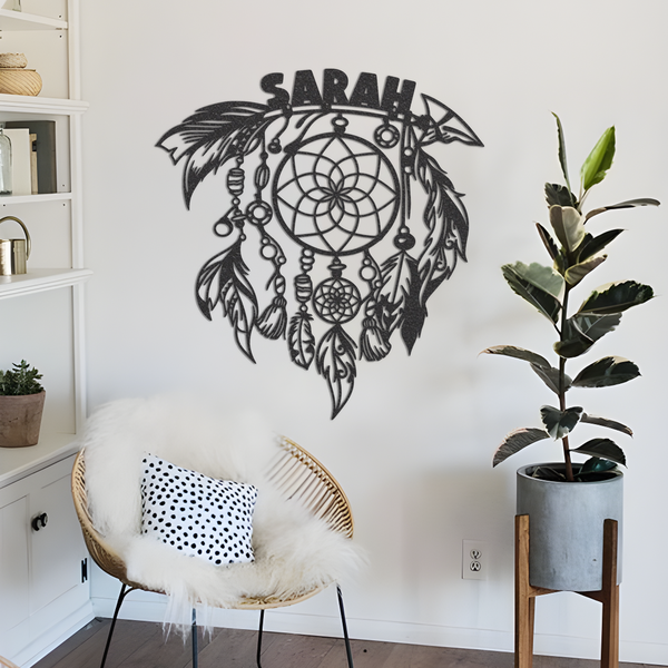 Metal Dreamcatcher Sign, Dreamcatcher Metal Sign, Metal Name Sign, Custom Name Sign, Metal Sign, Metal Wall Art, Home Decor, Backyard Sign