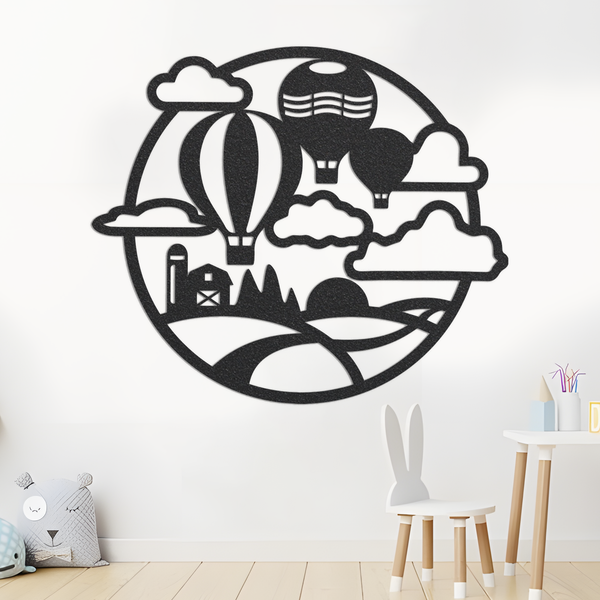 Hot Air Balloon Metal Wall Art / Hot Air Balloon Metal Sign / Metal Wall Art / Home Decor / Air Balloon Wall Art / Home Decor