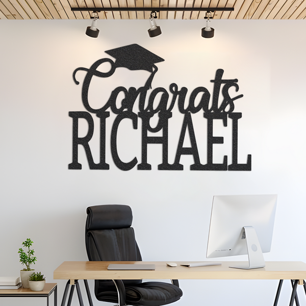 Graduation Metal Sign,Class of 2023 Decorations,Custom Congrats Grad Backdrop Wall Art,Grad Party Decor,Senior Sign 2023 Graduation Decor