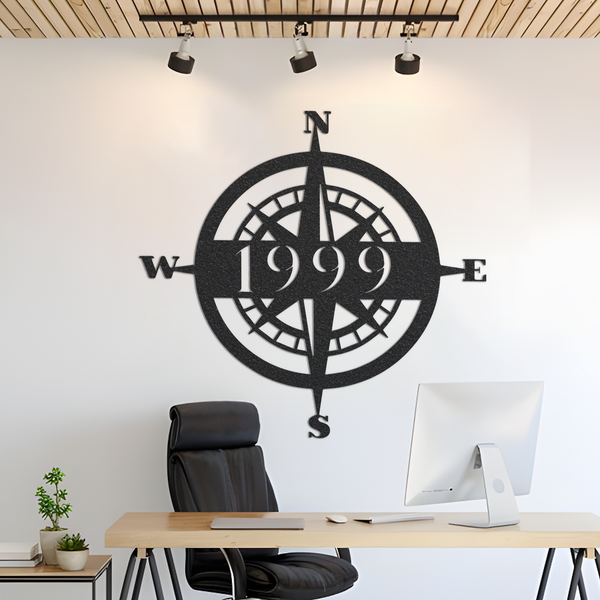 Metal Compass Address Sign, Custom Address Sign, Metal Compass Sign, Address Sign, Address Numbers, Address Door Hanger, Personal Address