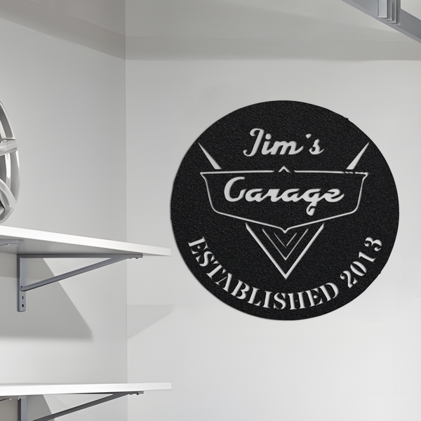 Personalized Garage Sign / Garage Metal Art / Garage Home Decor / Father's Day Gift / Metal Wall Art