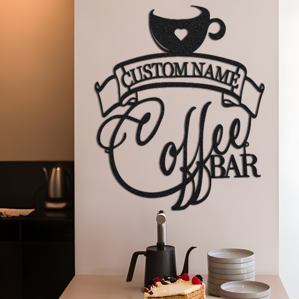 Coffee Bar Sign,Custom Bar Sign Name,Coffee Sign,Work Shop Decor,Kitchen Sign,House Bar Sign,House Decor, Personalized Kitchen Bar sign name