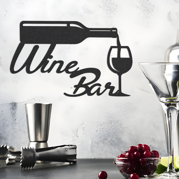 Metal Wine Bar Sign, Wine Bar Sign, Metal Kitchen Sign, Home Decor Sign, Metal Kitchen Decor Sign, Housewarming Gift Idea, Wedding Gift