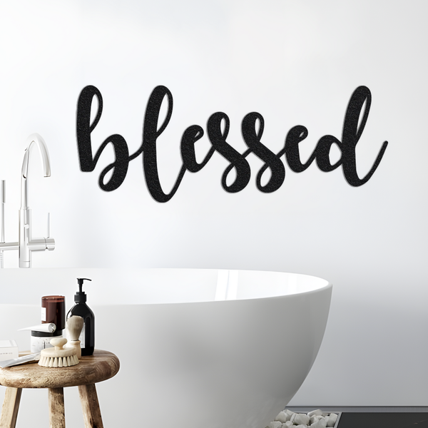 Blessed Metal Wall Art, Blessed Wall Decor, Metal Wall Decor, Metal Wall Art Words