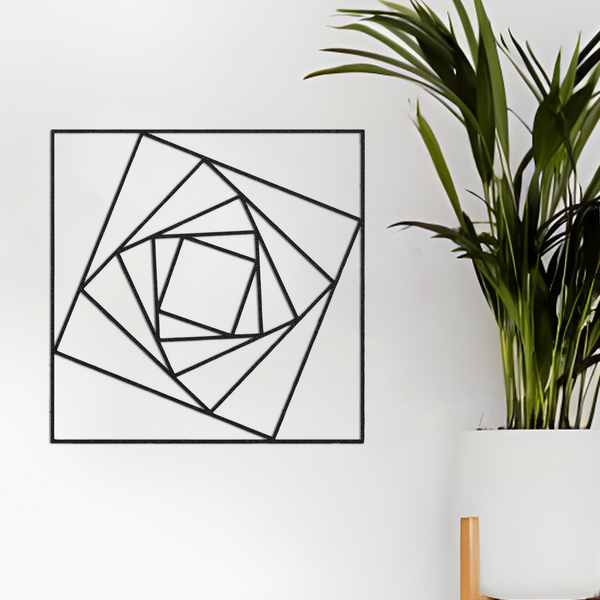 Fibonacci Geometric Metal Sign, Golden Ratio Art, Fibonacci Numbers Wall Art, Fibonacci Sequence Sign, Inspirational Fibonacci Metal Art