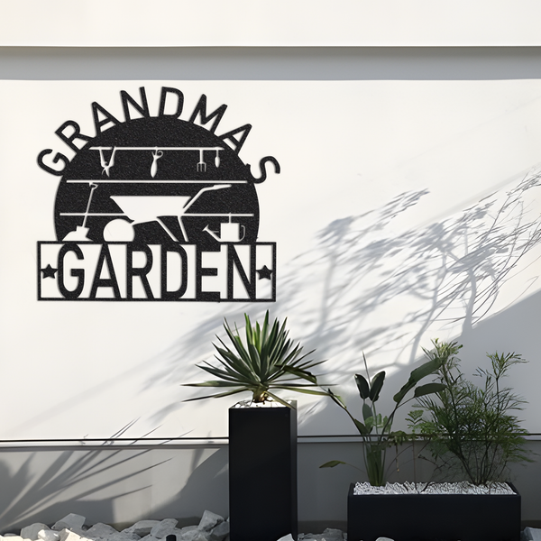 Personalized Garden Sign Name,Grandma's Garden Sign,Mothers day Gift,Garden Wall Art,Garden Decor,Custom Garden Metal Sign