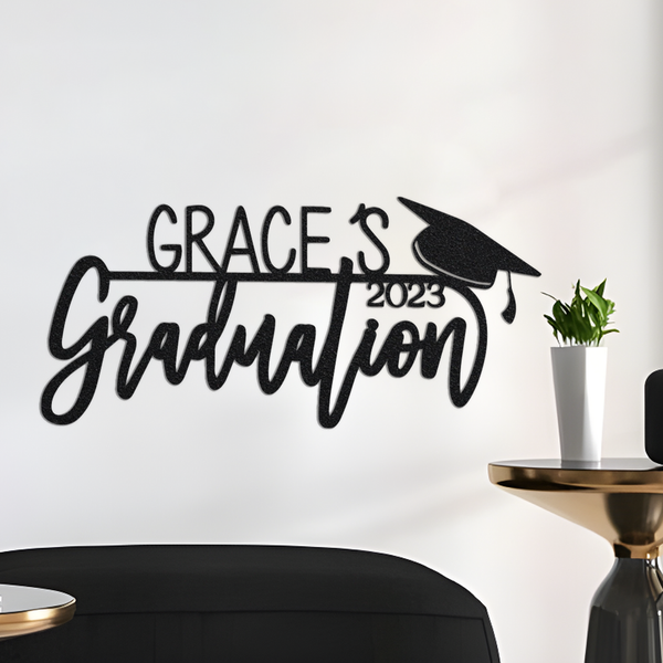 Custom Graduation Metal Sign, Congrats Grad Sign, Grad Party Decor