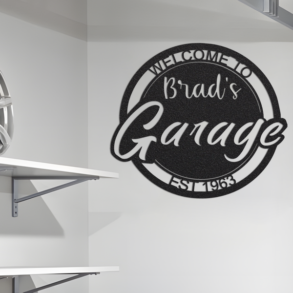 Personalized Garage Sign / Garage Metal Art / Garage Home Decor / Garage Sign Home Decor / Metal Wall Art