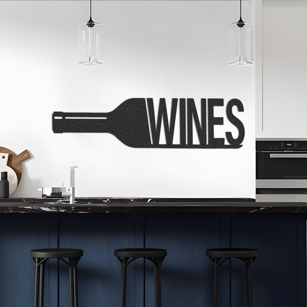 Metal Wines Sign, Wines Sign, Metal Kitchen Sign, Home Decor Sign, Metal Kitchen Decor Sign, Housewarming Gift Idea, Personalized Gift