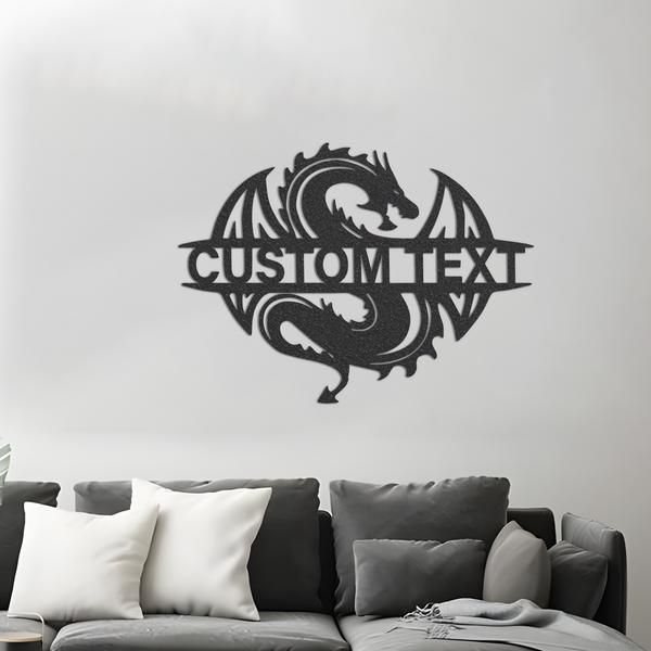 Personalized Celtic Dragon Monogram Steel Sign Led Lights, Hobbies Gift, Custom Dragon Name Metal Wall Art LED, Boys Kids Room Home Decor.1