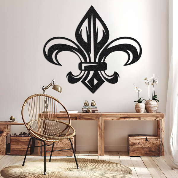 Personalized Fleur De Lis Metal Wall Art, Laser Cut Metal Sign, French Country Decor, Custom Metal Wall Sign, Front Door Sign,