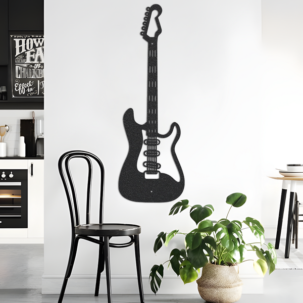 Guitar Metal Wall Art, Guitar For Music Lover Gift, Metal Wall Art For Music Room Decoration, Metal Wall Art For Guitar Player Gift