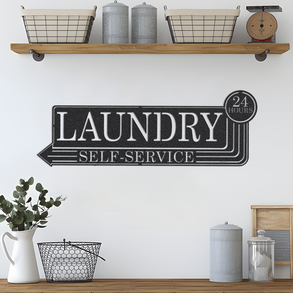 Laundry Metal Wall Art / Laundry Wall Decor / Metal Wall Decor / Home Decor / Laundry Home Decor / Self Service Laundry Wall Art