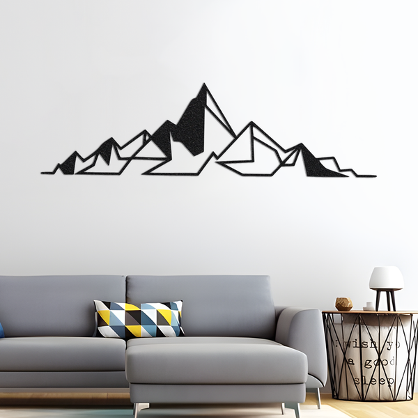 Geometric Mountain Metal Home Decor / Mountain Deer Wall Art / Mountain Metal Wall Art / Metal Wall Art / Wall Art / Metal Wall Decor