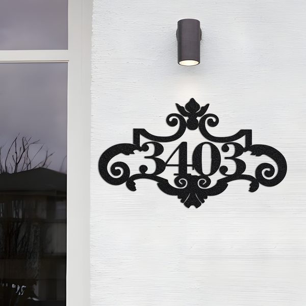 Fancy House Address Plaque / House Address Numbers Sign / Address Sign / Metal Address Sign / Metal House Numbers