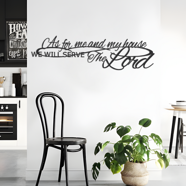 Metal " As for me and my house we will serve the Lord" wall hanging