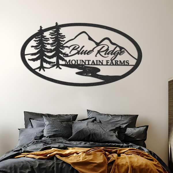 Metal MOUNTAIN CREEK Sign, cabin sign, metal cabin sign