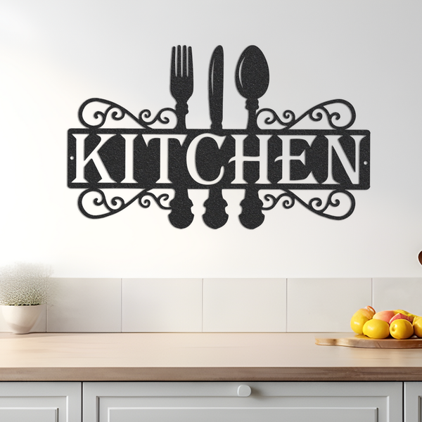 Handmade Kitchen Metal Sign Split Letter Monogram Wall Decor Rustic Farmhouse Metal Kitchen Cutout Word Decor Sign Wall Decor Home Decor