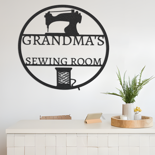 Mothers Day Gift, Sewing Room Sign, Personalized Gift, Home Gift, Metal Sign, Quilting Sign, Wall Decor, Gift for Mom, She Shed, Sheshed