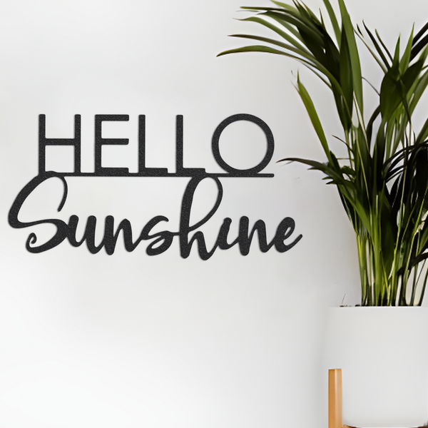 Hello Metal Sign, Hello Sunshine Sign, Hello Words, Metal Hello, Metal Words, Metal Sign, Welcome Sign, Porch Sign, Entryway Sign, Gift