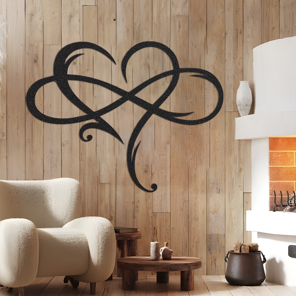 Heart Infinity Metal Wall Decor, Metal Infinity, Love Infinity Sign, Wedding Gift, Anniversary Gift, Bedroom