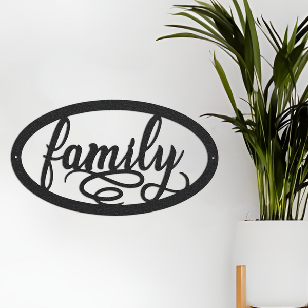 Family Metal Sign, Family Metal Word, Family Sign, Metal Sign, Metal Words, Gallery Wall Decor, Metal Wall Art,