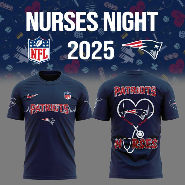 New England Patriots NURSES NIGHT 2025 Combo Shirt V2 - DQ78