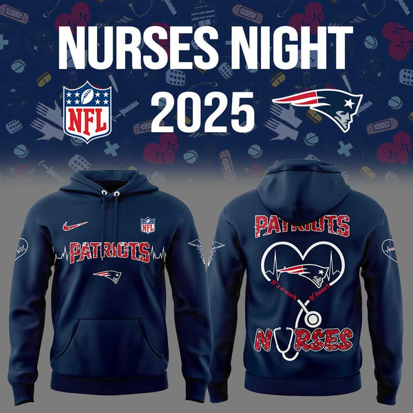 New England Patriots NURSES NIGHT 2025 Combo Hoodie V2 - YL84