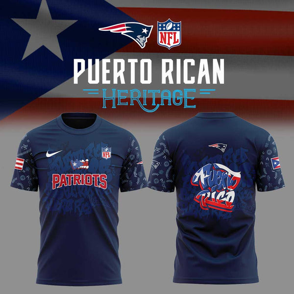 New England Patriots Puerto Rican Heritage Combo Shirt - HB70