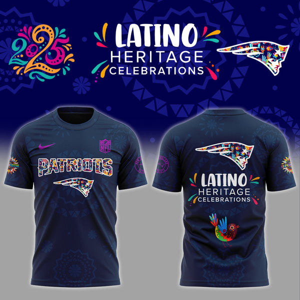 New England Patriots Latino Heritage Celebrations 2025 Combo T-Shirt - DW54