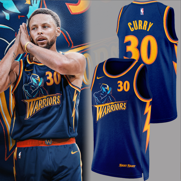Limited Edition Warriors Mascot Doing The Curry Night Night Jersey - WP99