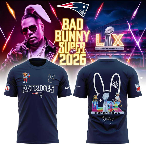 New England Patriots x Bad Bunny Super Bowl 2026 Combo Shirt V3 - IJ69