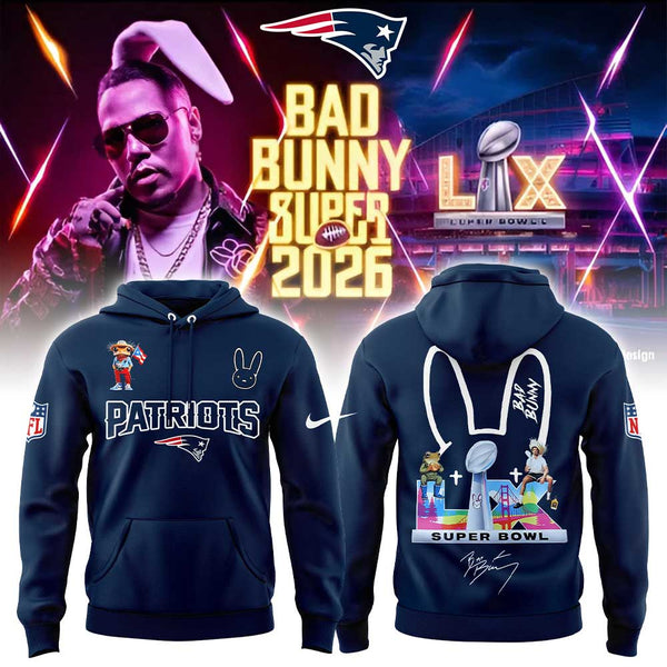 New England Patriots x Bad Bunny Super Bowl 2026 Combo Hoodie V3 - IT79