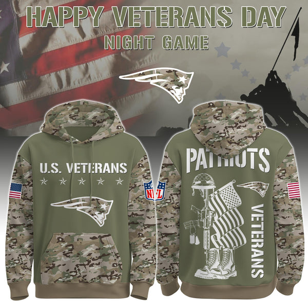 New England Patriots - Veteran Day 2025 Hoodie Limited Edions - FF95