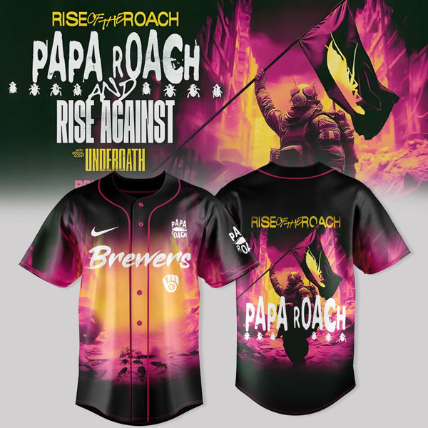 Milwaukee Brewers X Papa Roach Rise of the Roach Tour Merch