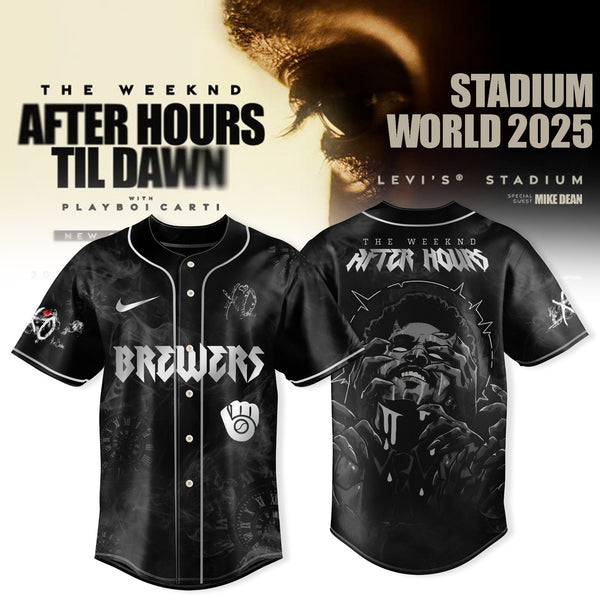 Milwaukee Brewers x After Hours Til Dawn 2025 The Weeknd Jersey