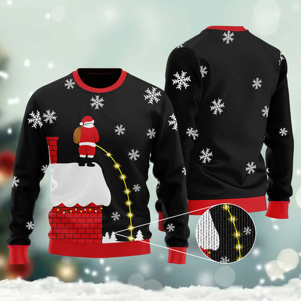 Leaky Roof Black Ugly Christmas Sweater | Adult | US1887