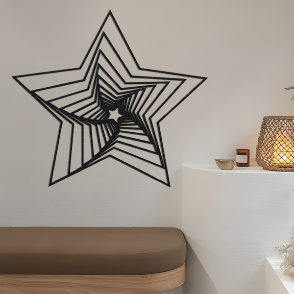 Fibonacci Star Metal Sign, Golden Ratio Art, Inspirational Fibonacci Metal Wall Art