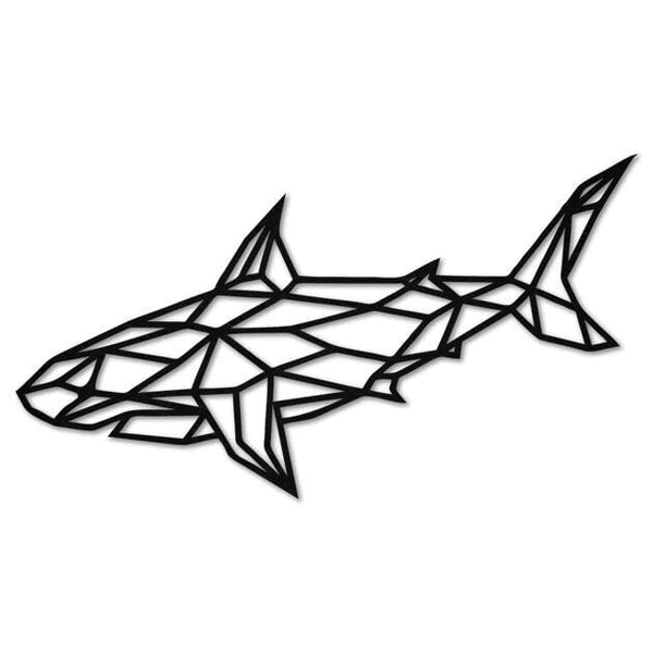 Shark Metal Wall Decor | Geometric Wall Art Shark Metal Sign | Fish Wall Decor Housewarming Gift | Modern Wall Art | Shark Gift