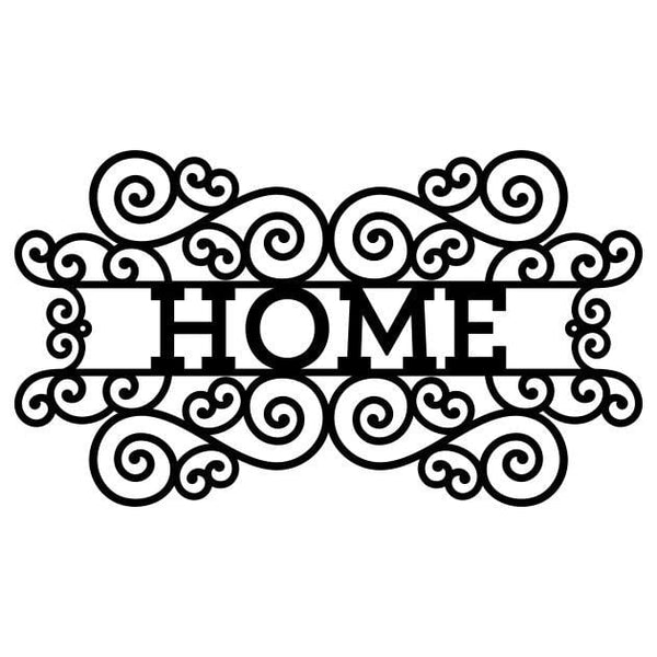 Home Sign Metal Wall Art, Laser Cut Home Decor Wall Art, Farmhouse Outdoor Sign, Front Door Sign, Black Metal Sign For Home