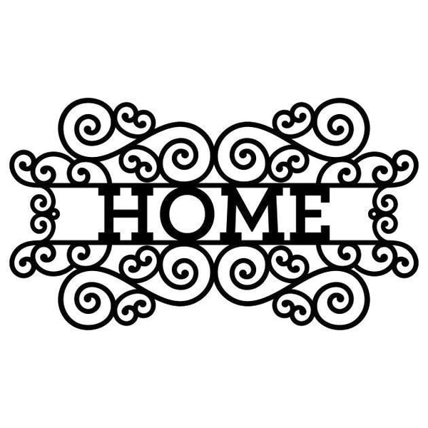 Home Sign Metal Wall Art, Hanging Wall For New Home Gift, Geometric Wall Art For Farmhouse Decor, Outdoor Laser Cut Metal Sign